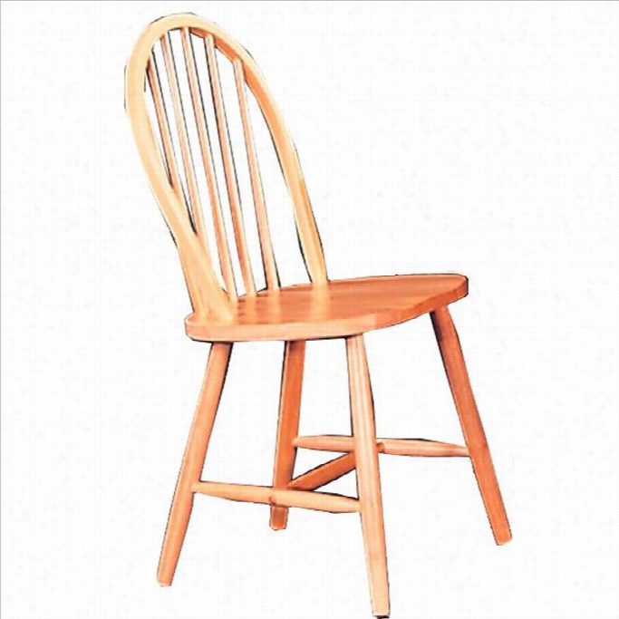 Coaster Damen Windsor Dining Chair In Warm Naatural Polish