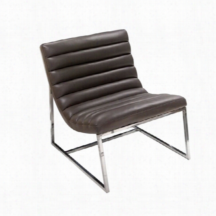 Dismond Sofa Bardot Accent  Chair With Stainless Steel Frame In Gray