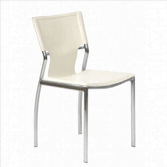 Eurostyle Vinnie Dining Seat Of Justice In White Leather