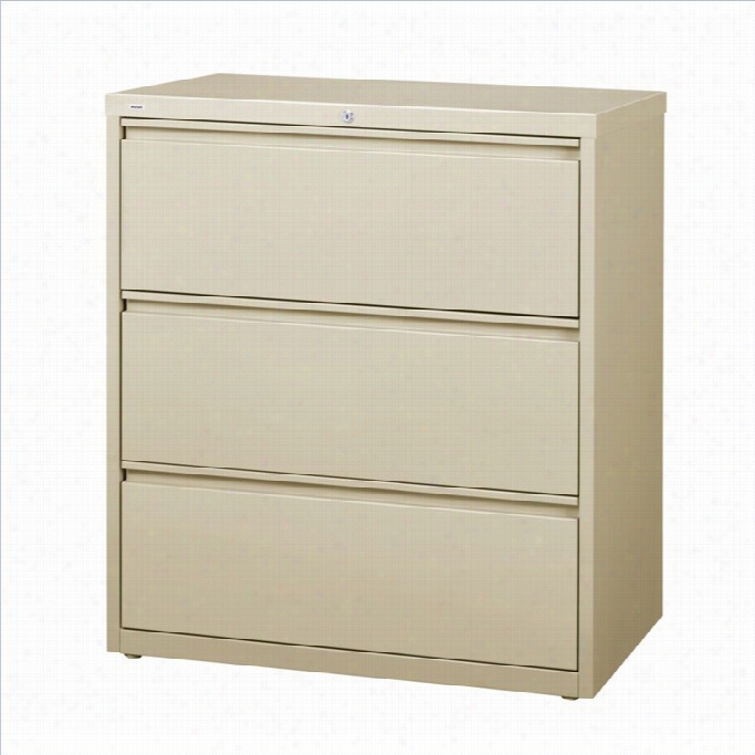 Hirsh Industries 10000 Series 3 Ddrawer Lateral File Cabinet In Putty