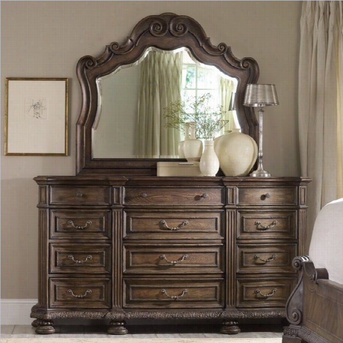 Hooker Urniture Rhaspody Twelve Drawer Triple Dresser And Mirror Set