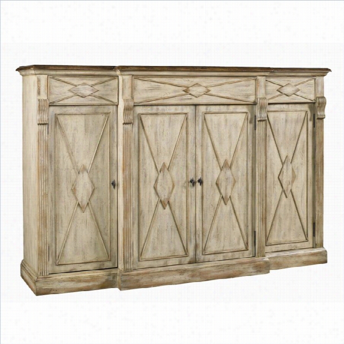 Hooker Furnituer Sanctuary 4-door 3-drawer Credenza In Dune