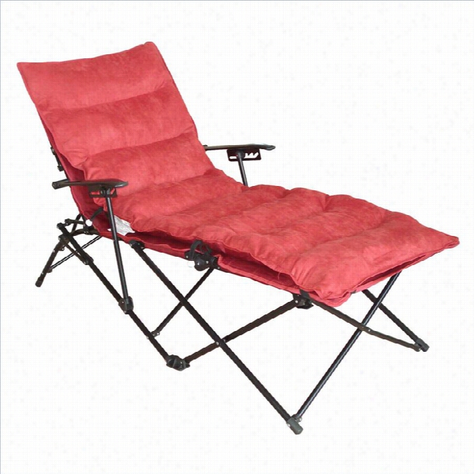 International Carava Foldable Chase Lounge In Cardianl Red