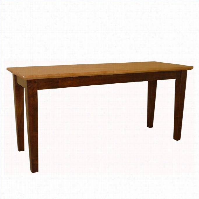 Intnational Cnocepts Shaker Styled Bench In Cinnamon/espresso