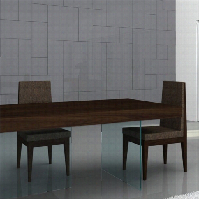 J&m Furnituure Float Manufactured Cloth  Dining Chair In Dark Oak