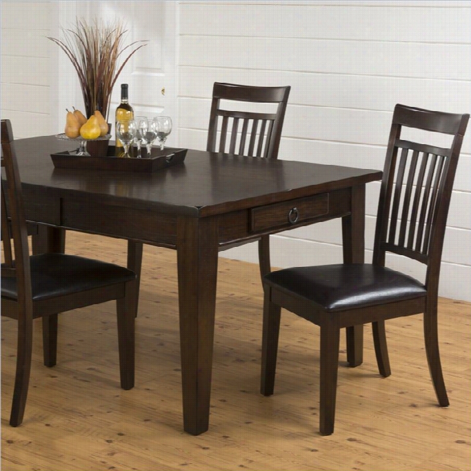 Jofran 981 Series Slat Back Dining Chair With Seat Cushion In Legacy Oak (et Of 2)