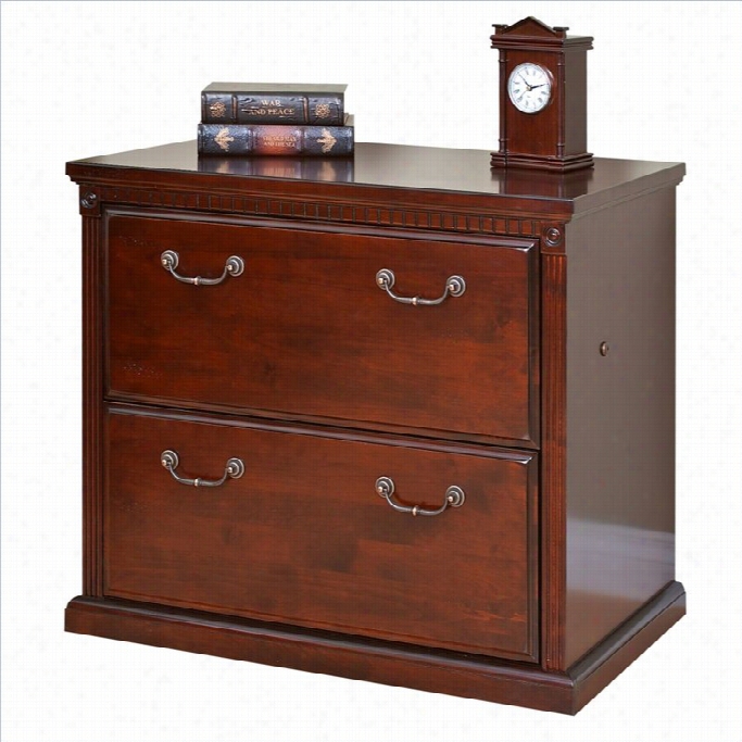 Kathy Ireland Home By Martn Huntington Club 2 Drawer Lateral File In Vi Brant Cherry