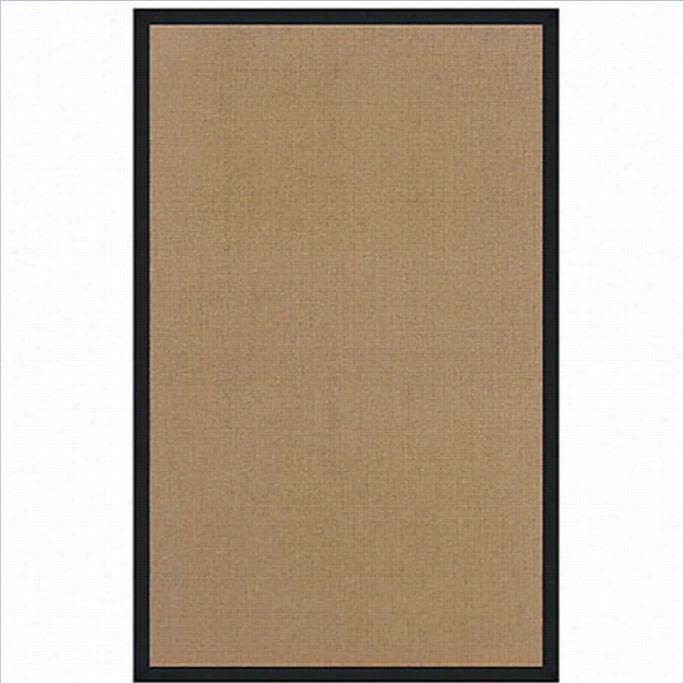 Linon Athena Cotton Rug In Cork And Black-1'10 X 2'10