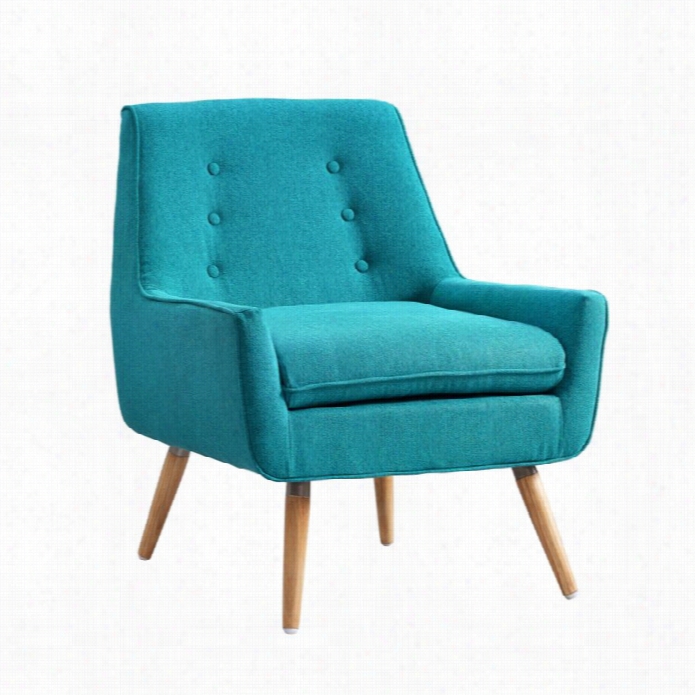 Linon Trelis Accent Chair In Bright Blue