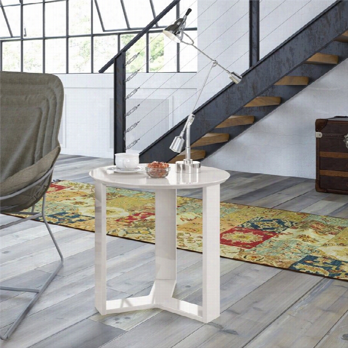 Manhattan C Omfort Madison 20. Series Round End Table In Off White