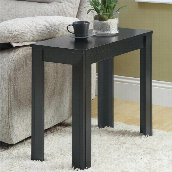 Monarch Accent End Table In Black Oak