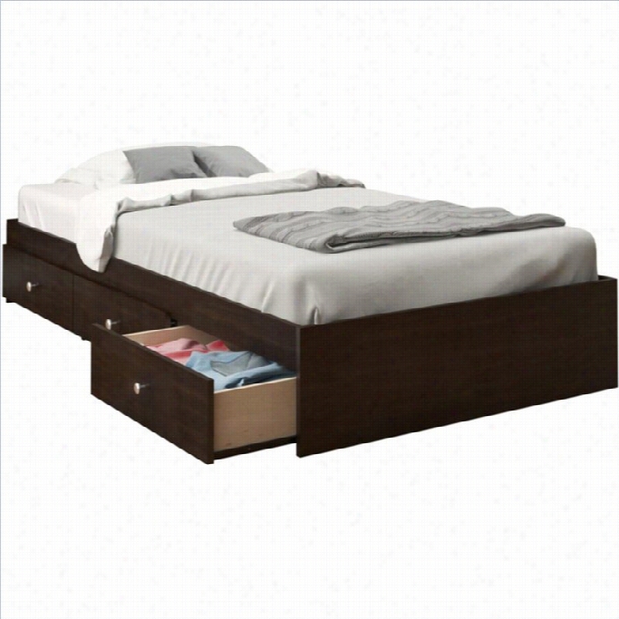 Nexera Poono Twin Storage Bed In Esspresso