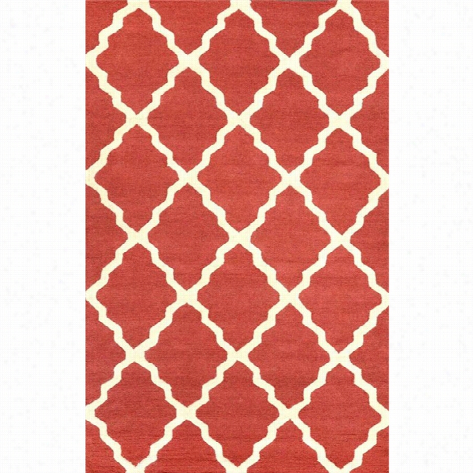 Nuloom 7'6 X 9'6 Hand Hookked Marrakech Trellis Rug In Berry