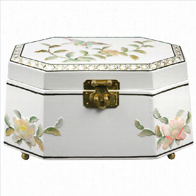 Orietal Furnitur Eantoinette Jewerly Box In White