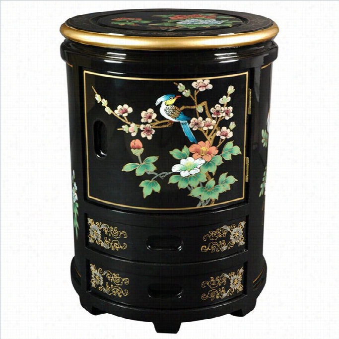 Oriental Furniutre Japanese Stkol In Black