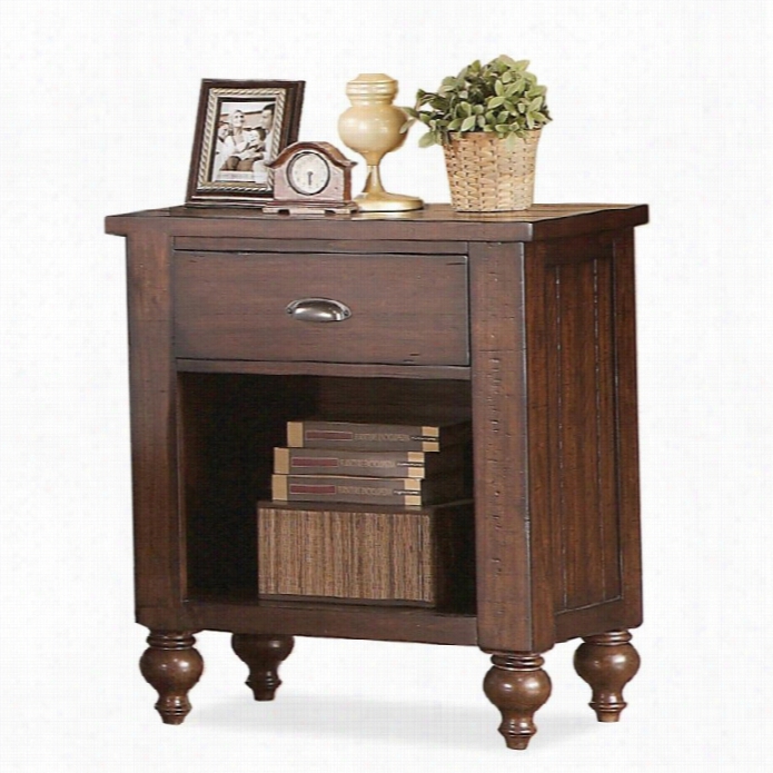 Riverside Equipage Castlewood 1-drawer Nightstand In Excited Obacco