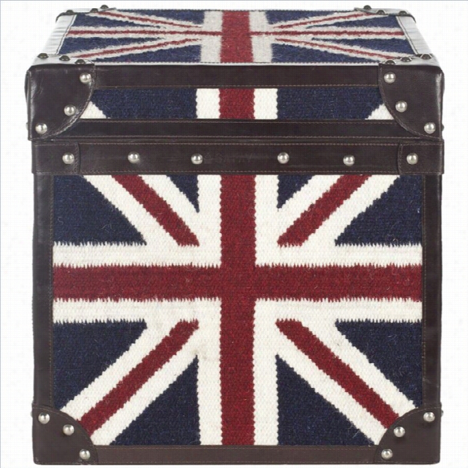 Safavieh England Assorted Color Square Trunk In Navy