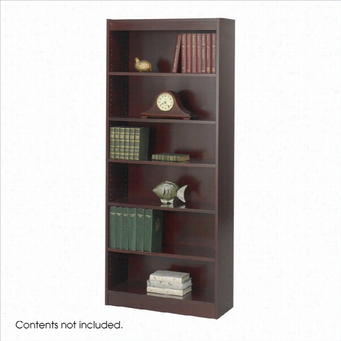 Safco Worspace Six Shelf 30w Baby Bookcase In Mahoany
