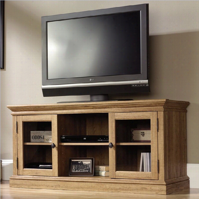 Sauder Barrister Lane Ntertainment Credenza In Scribed Oak