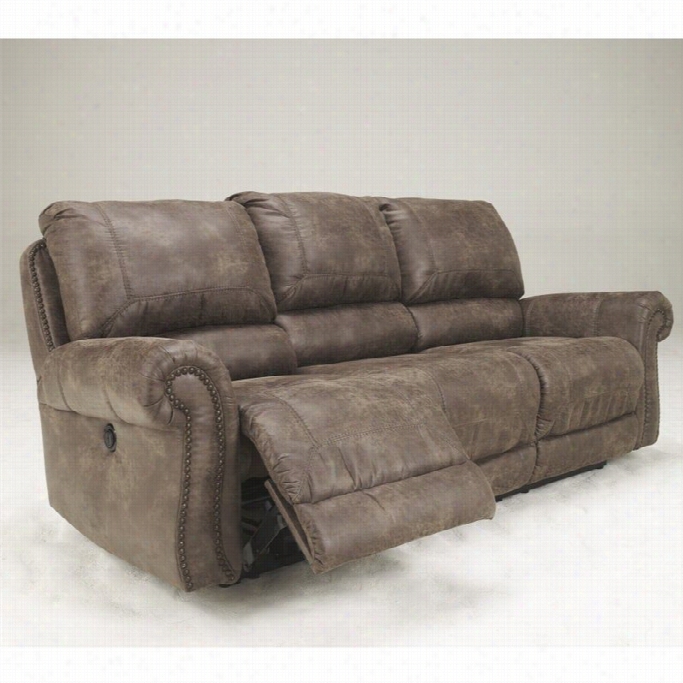 Signature Designb Y Aashley Furniture Oberson Microfiber Reclining Sofa In Gunsmoke