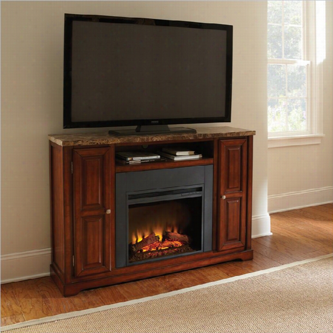 Steve Silvre Company Montibello Marble Tpo Media Fireplace Set In Rich Multi-step Cherrry