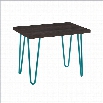 Altra Furniture Owen Retro Stool Espresso Finish with Teal Metal Legs