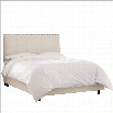 Skyline Furniture Upholstered Bed in Talc-Twin