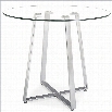 Zuo Lemon Drop Glass Top Counter Table with Chrome Base