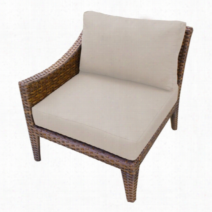 Tkc Manhattan Right Arm Outdoor Wicker Chair In Biege