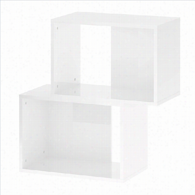 Tvilum Bjaa Stackable Bookcase In White High Gloss