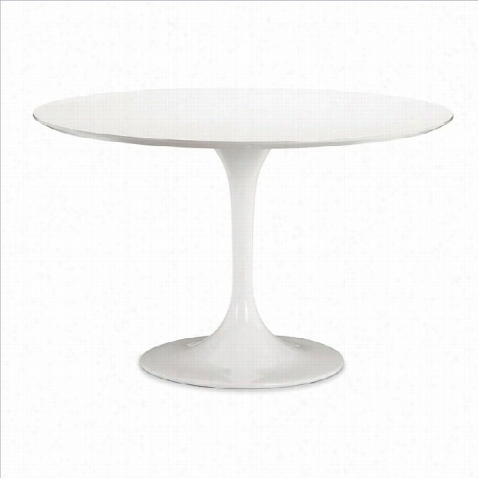 Zuowilco Round Dining Table In White