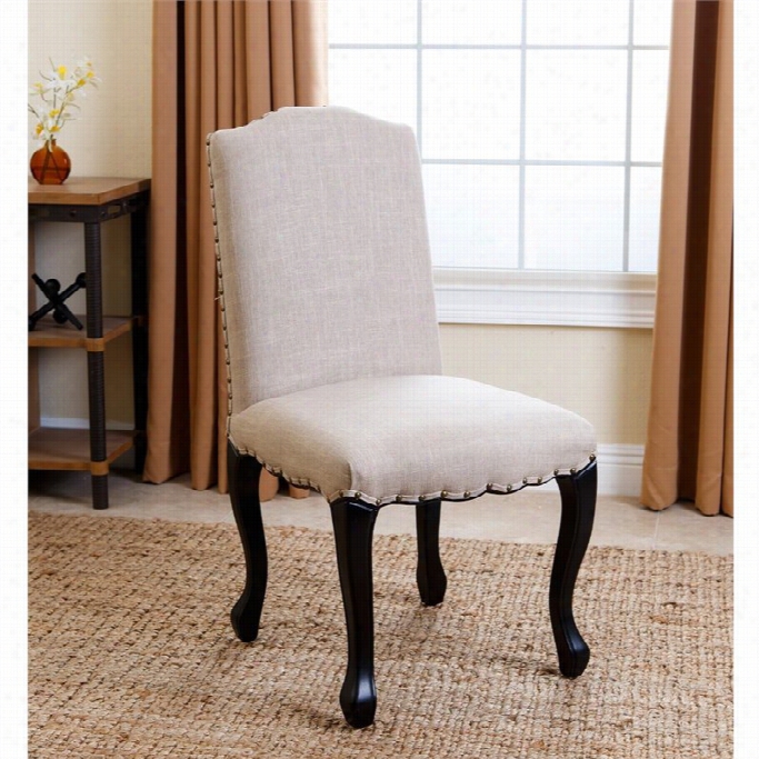 Abbyson Lving Allegra Pholstered Dining Chair In Atural