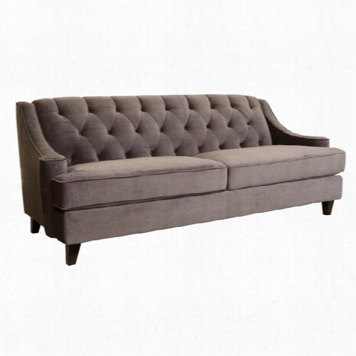 Abbyson Living Emilg Tufted Sofa In Gray