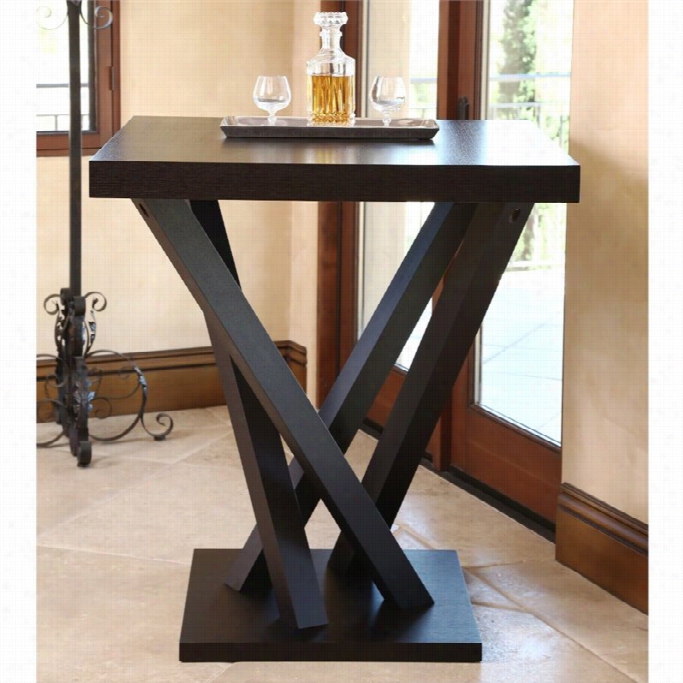 Abbysonl Iving Politan Wood Square Bar Table In Espresso