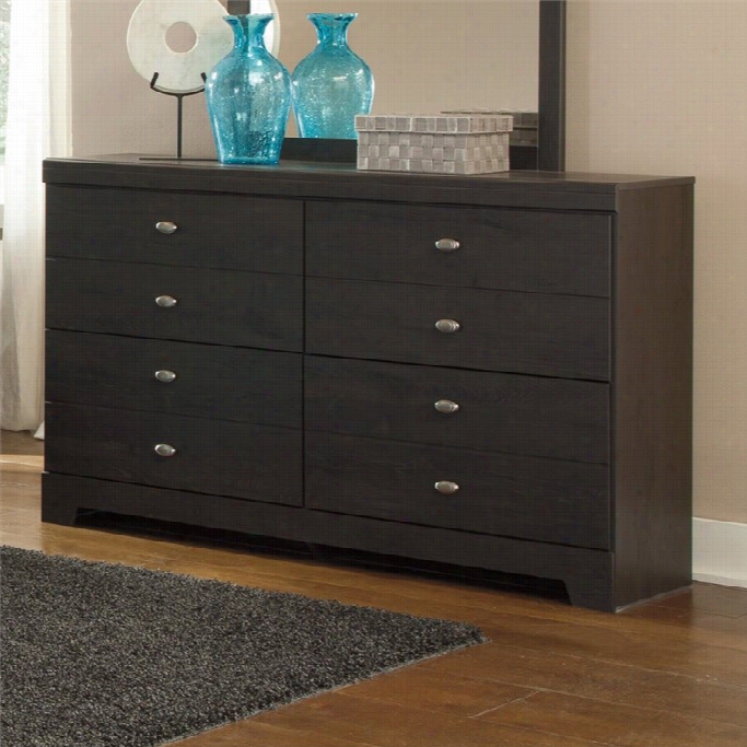 Ashley Shylyn 4 Drawer Forest  Double Dresser In Chhaarcoal