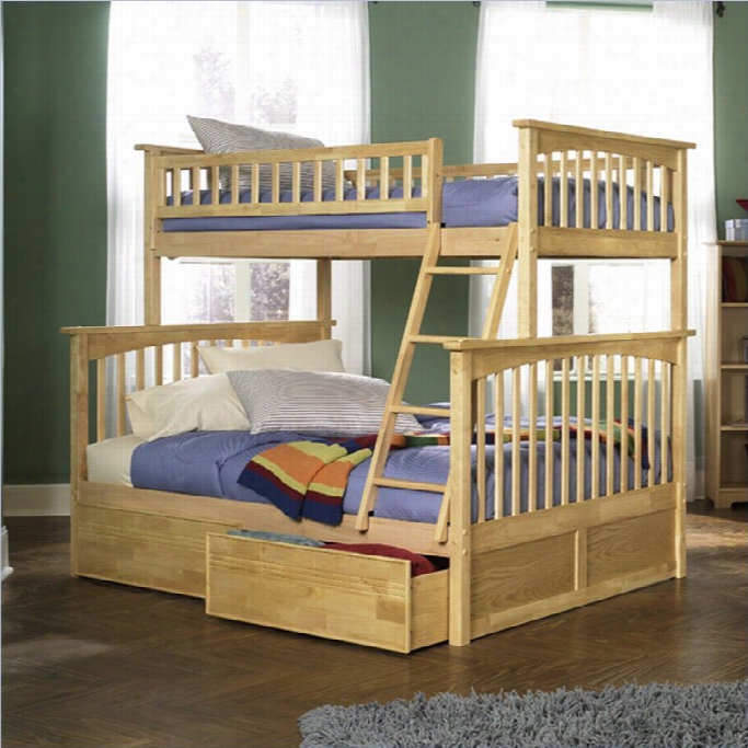 Atlantic Furniture Columba Doubled Over Full Bunk Bed In Natural Maplle