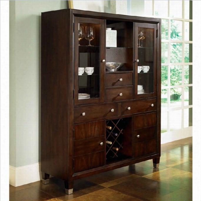 Broyhill Northern Lig Hts Dining Chest In Dar K Walnut Stain