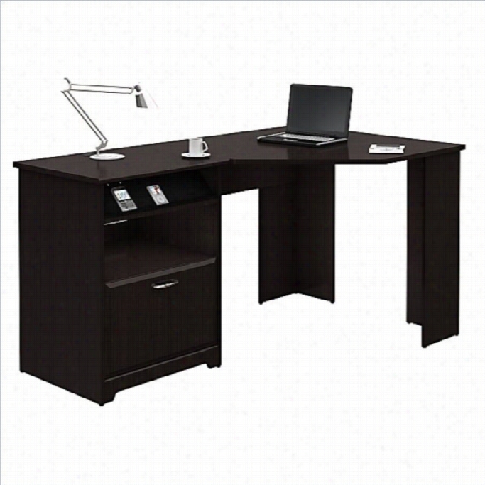 Buh Cabot Corner Computer Desk In Espresso Oak