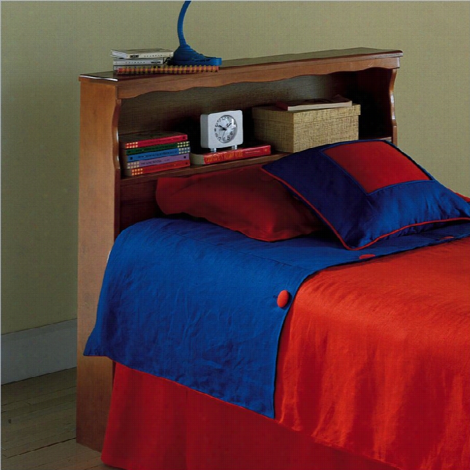 Fashion Bed Barrster Forest  Bookcase Haedboard In Maple-twin