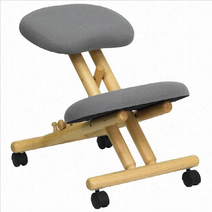 Flash Furniture Mobile Ergonomic Kneeling Office Chair In Gray