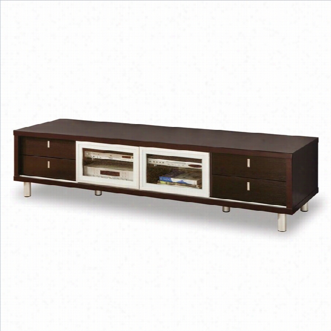 Global Furniture Usa Wide Plasma/lcd Tvv Standin Warm Wenge