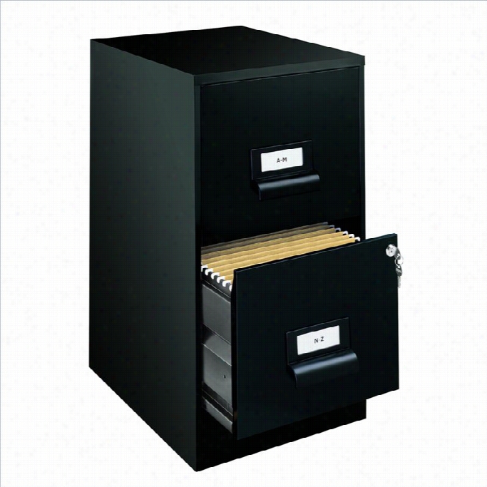 Hirsh Indusries 2 Drawer Ultra File Cabinet In Black