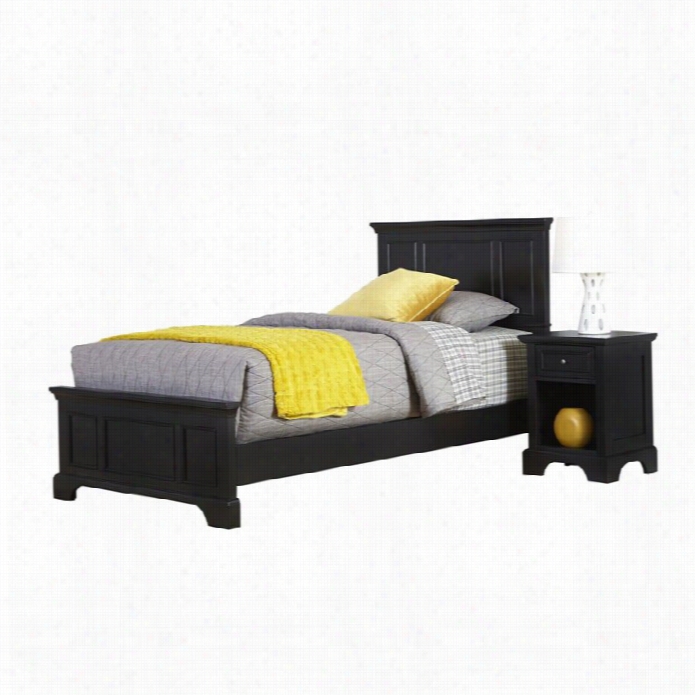 Home Styles Bedford Twin 2 Peice Bedroom Set In Black