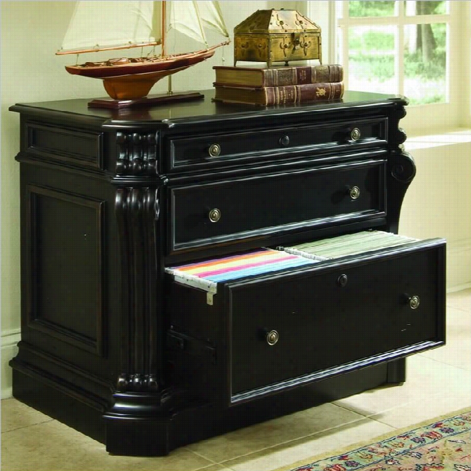 Hooker Furniture Telluride 2 Drawer Black Lateral File Cabinet