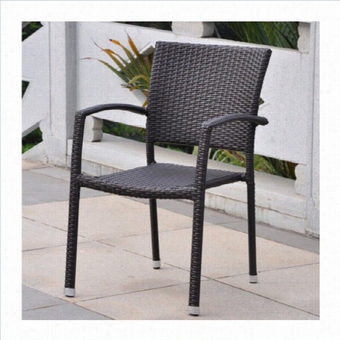 Internatonal Caravan Barcelona Patio Chairs In Chocolate (set Of 2)