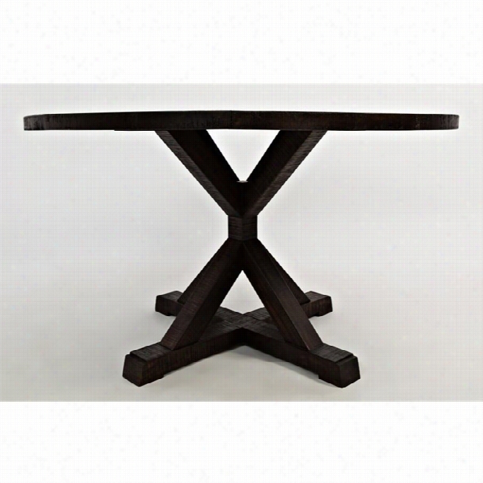 Jofran Paciffic Heights  Round Dining Table In Chestnut