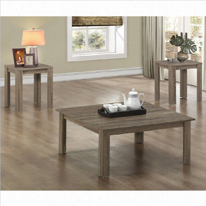 Monarch 3 Enlarge Square Table Set In Dark Taupe