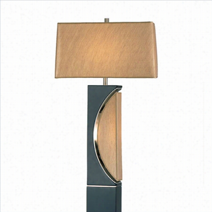 Nova Lighting Half Moon Floor Lamp In Dark Brown