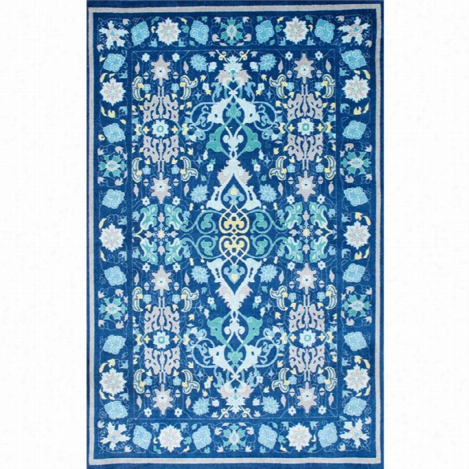 N Ulook 8' X 10' Floral Janise Rug In Blue