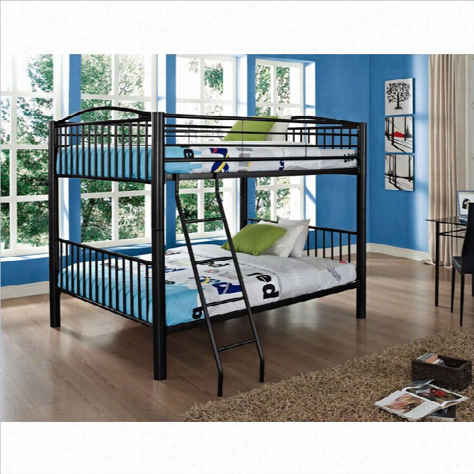 Powell Hea Vy Metal Full Over Full Bunk Bed In Black